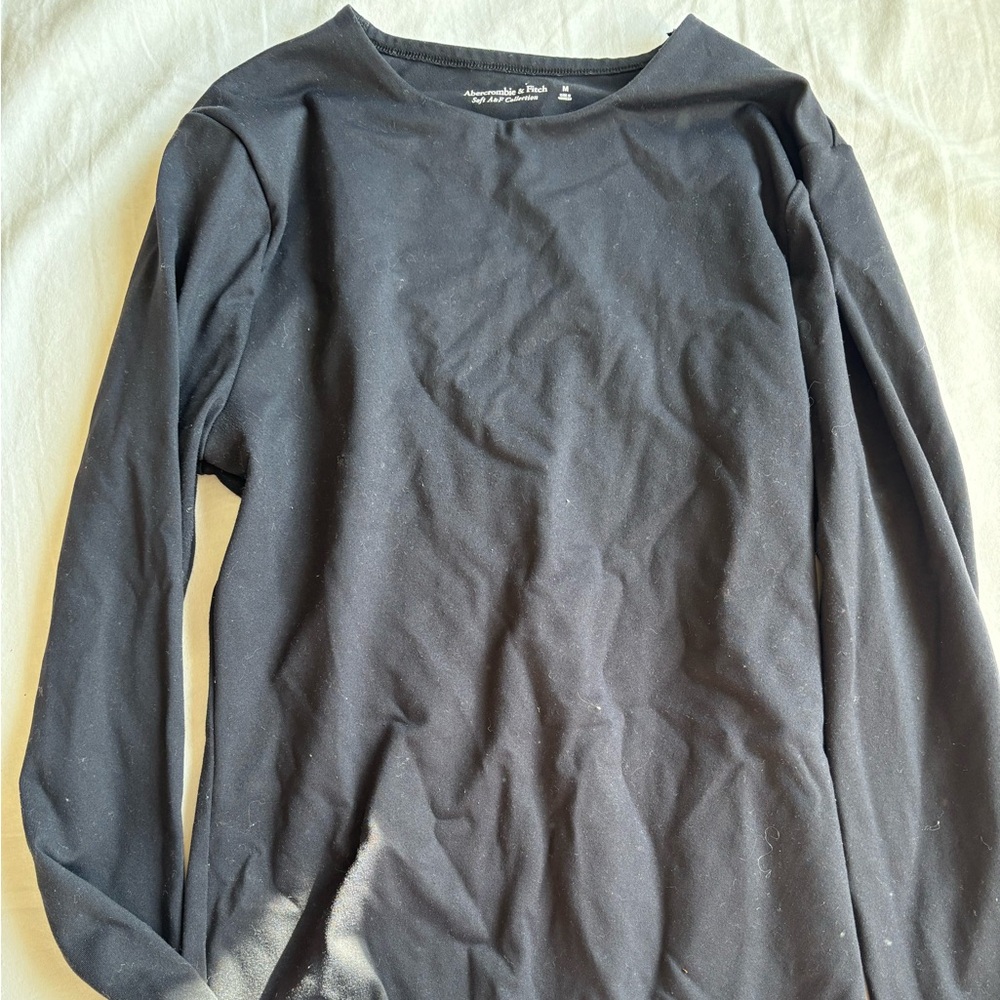 Abercrombie & Fitch Charcoal Long Sleeve Tee